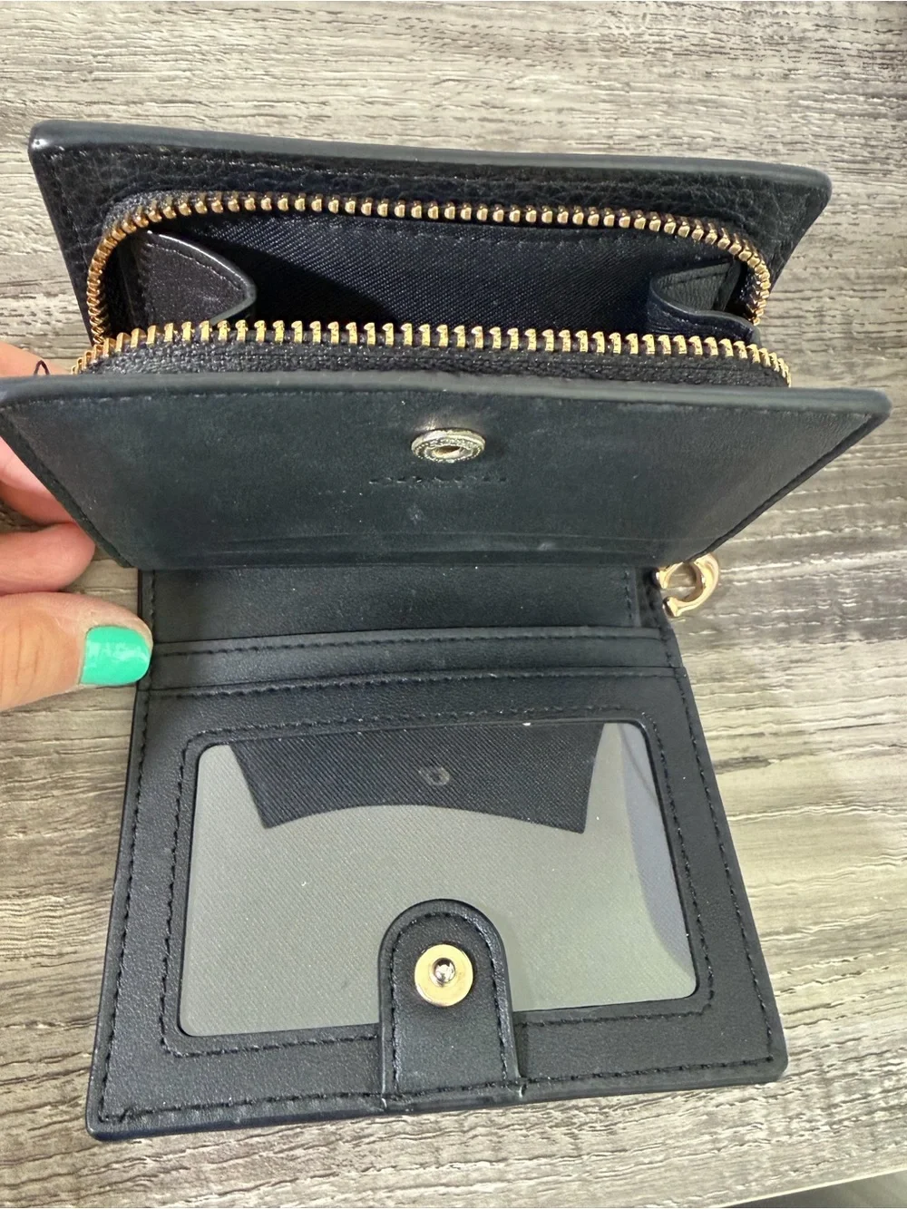 Coach Black Pebbled Leather Mini Backpack with Matching Wallet